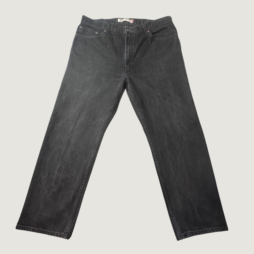 Vintage Levi's 505 Jeans Mens 40x30 Regular Fit Black Straight Leg Denim Y2K